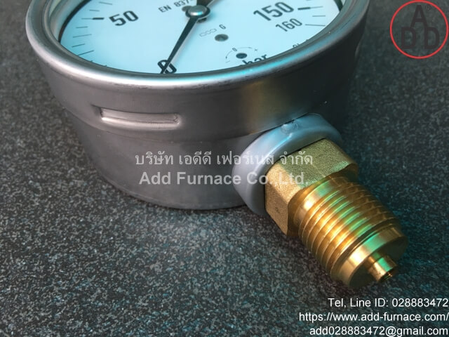 0-160mBar(0-16kPa)Afrisoขนาดหน้าปัด100mm 4inch เกลียวScrew 1/2inch (9)